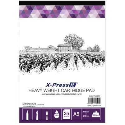 X-Press It Heavy Weight Cartridge Pad A5 200gsm 25 Sheet