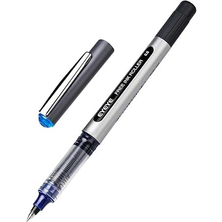 Eyeye Roller Ball Pen Blue 0.5mm – Smooth Writing Liquid Ink Pen, Each