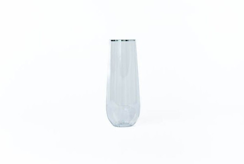 250ml Stemless Champagne Glass Silver, Pack of 4