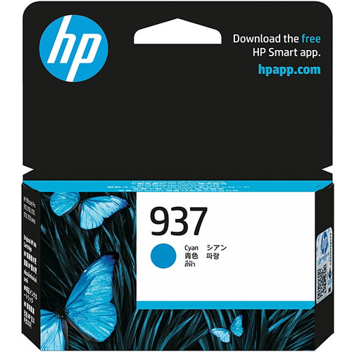 HP 937 Cyan Original Ink Cartridge - 800 Pages, Suits OFFICEJET PRO 9110/ 9120/ 9130/ 9720/ 9730
