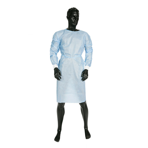 Ultra Health Disposable Surgical Gown N/S SMS K/W, Blue Uni Size (S,M,L) - Pack of 10