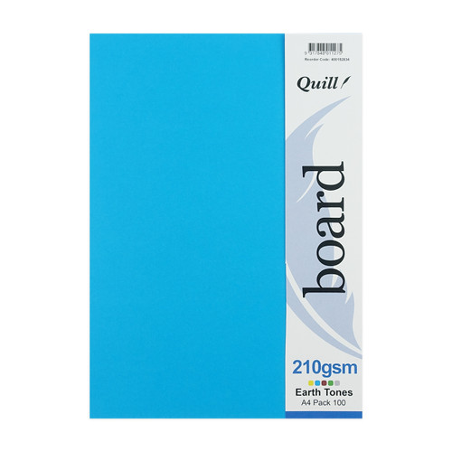 Quill Coloured Board 210gsm A4 - Earth Tone Assorted, Pack of 100