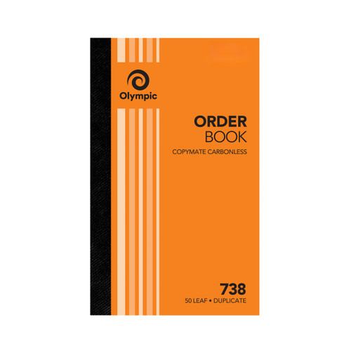 Olympic Carbonless Duplicate Order Book No.738 200 x 125mm 50 Leaf (142793)