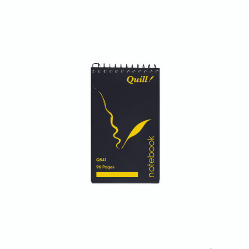 Quill Q Series Notebook 70gsm PP 147 x 87mm T/O 96 Pages - Black