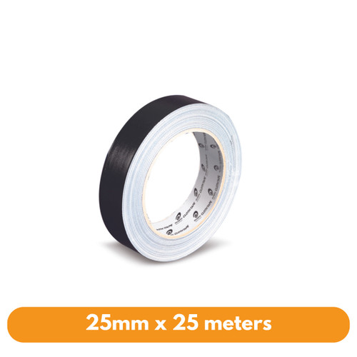 Olympic Cloth Tape 25mm x 25m Black (141699)