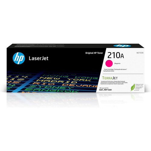 HP 210A MAGENTA ORIGINAL LASERJET TONER CARTRIDGE 1800PG YIELD (TO SUIT HP COLOUR LASERJET PRO 4203,HP COLOUR LASERJET PRO MFP 4303,HP COLOUR LASERJET PRO 4201DN,HP COLOUR LASERJET PRO MFP 4301,HP COLOUR LASERJET PRO 4301)