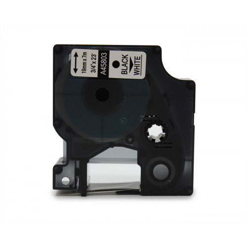 COMPATIBLE DYMO LABEL 45803 19mm BLACK/WHITE