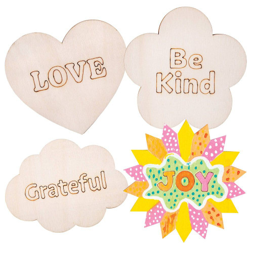 Wooden Coaster Wellbeing Pack of 20