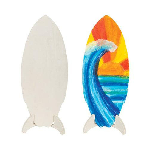 Wooden Surfboard with Stand - 36cm