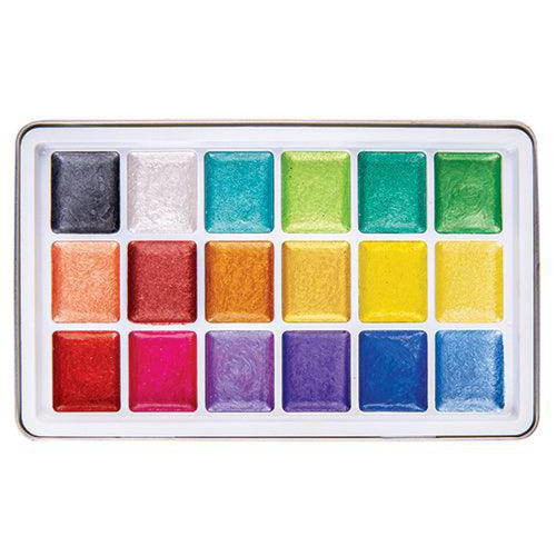 Zart Primecolours Pearlescent Watercolour Paints - 18 Colours