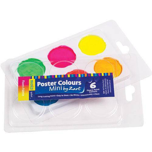 Poster Colours Paint Mini Palettes by Zart - Fluoro