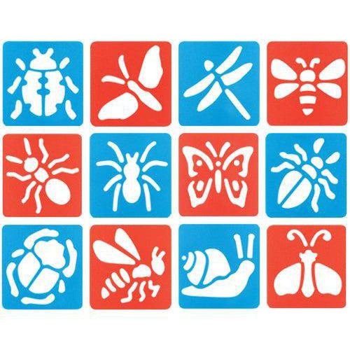 Minibeast Stencils 6.8 x 6.8cm Pack of 12