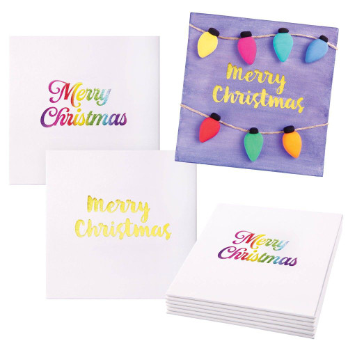 DIY Foil Christmas Canvas Pack of 6