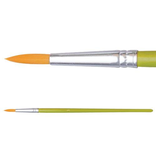 Budget Taklon Round Brushes Pack of 10 - #8
