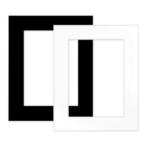 Pre-Cut Mounts Black & White Pack of 10 - A5