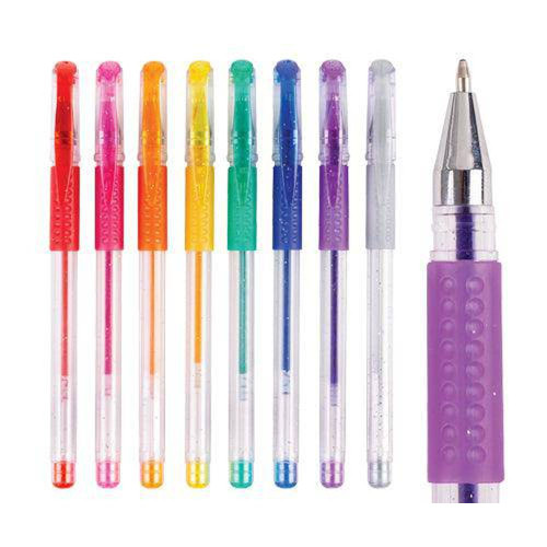 Basics Coloured Glitter Pens Pack of 8