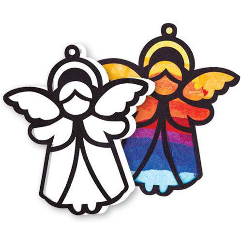 Stained Glass Angels Pack of 10