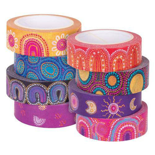 Washi Tape Contemporary Australian Indigenous Pack of 8
