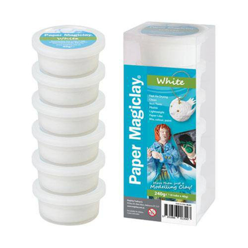 Paper Magiclay 240g White 6 Canisters