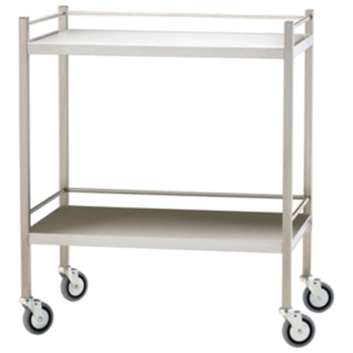 Large Stainless Steel Trolley with Rails 110 x 50 x 97cm