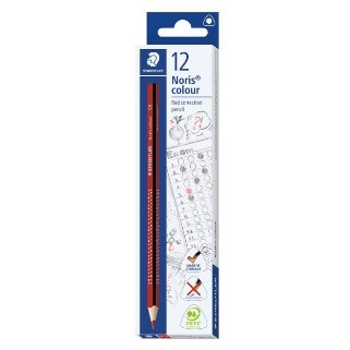 Staedtler 187 Noris Colour Triangular Red Correction / Checking Pencil (Each)