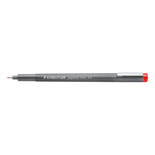 Staedtler 308 Pigment Liner 0.5mm - Red, Each