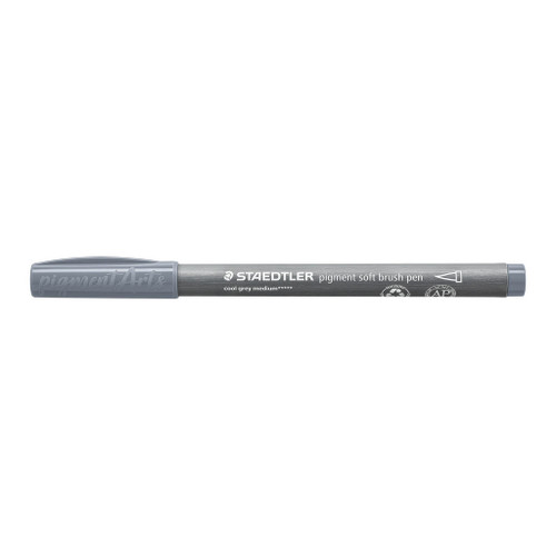 Staedtler 372 Pigment Soft Brush Pen - Cool Grey Medium, Each