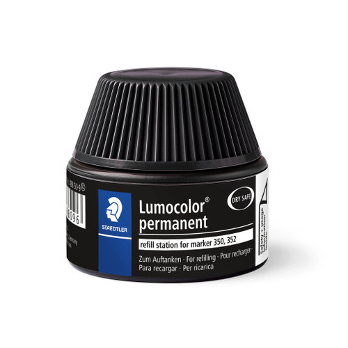 Staedtler 488 Lumocolor Refill Pot Permanent 30mL - Black, Each