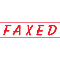 Shiny Pre-Inked Stamp - "FAXED" Solid Text - Red