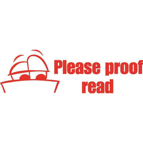 Shiny Teacher Stamp - Please Proof Read - Red