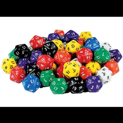 DICE 20 FACE 1-20 (50 pieces)