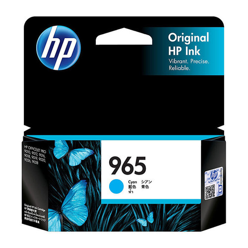 HP #965 Original Cyan Ink Cartridge (3JA77AA)