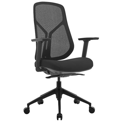 Bragg Executive Mesh Chair in Black Fabric
