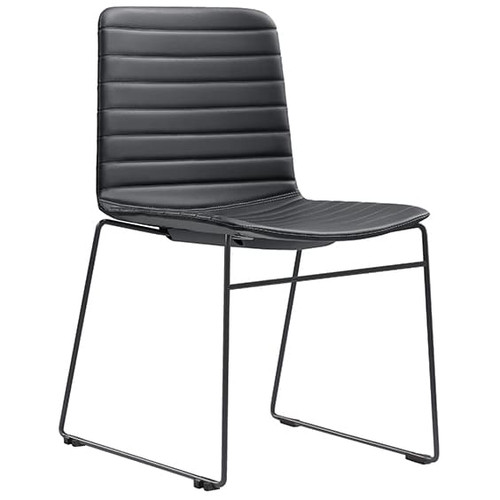 Mia Breakout Chair in Black PU and No Arms