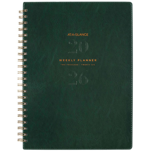 At A Glance AAG3007 Signature 2026 Diary A4 Week To View Green