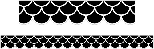 Black Scallops Border