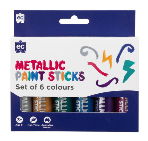 Eductaional Colours Paint Sticks Metallic Set of 6