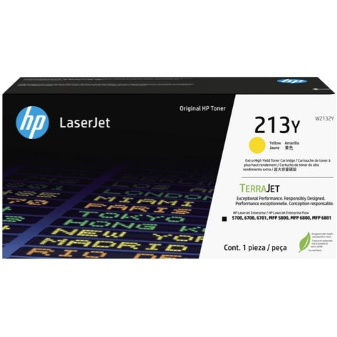 HP #213Y Extra High Yield Original Yellow Laserjet Toner Cartridge W2132Y 12K Suits HP Color LaserJet 5700/ 6700/ 6701, X55745 / MFP 5700/ MFP 5800/ MFFP 6800/ MFP 6801/ MFP X58045
