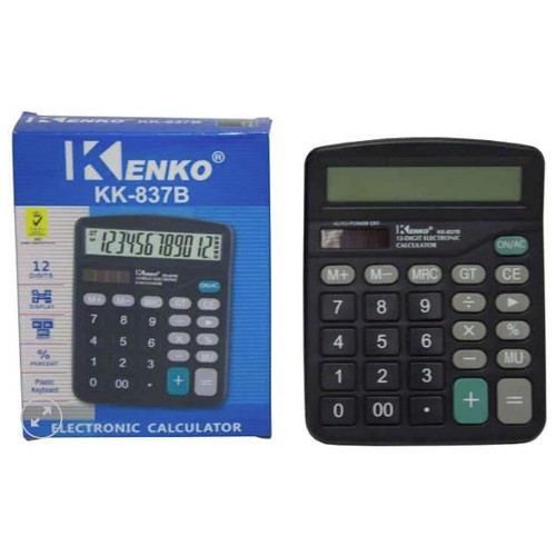 KK-837B Kenko 12 Digit Calculator, Each