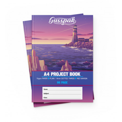Gusspak A4 Project Book Plain / 14mm Dotted Thirds 70gsm 96pg