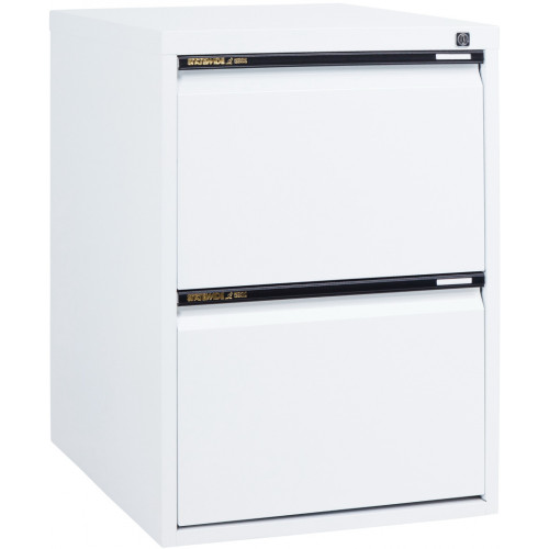 Statewide Filing Cabinet 2 Drawer H715 x W467 x D610mm White, Each