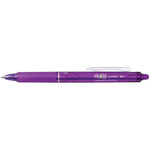 PILOT FRIXION CLICKER ERASABLE PEN 0.7mm Violet, Each