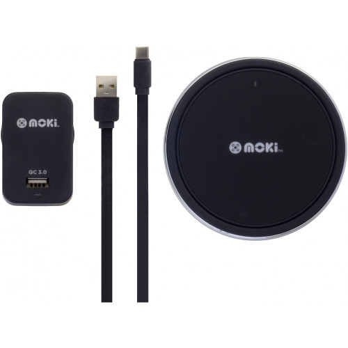 Moki ChargePad Qi Wireless (10W) 3.0 Type-C Rapid Charge Pack