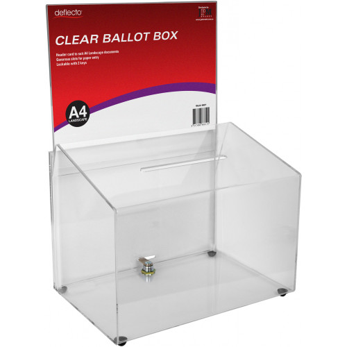Ballot Box Clear A4 Landscape, Each