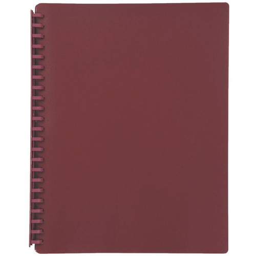 DISPLAY BOOK A4 20 POCKET - REFILLABLE - BURGUNDY