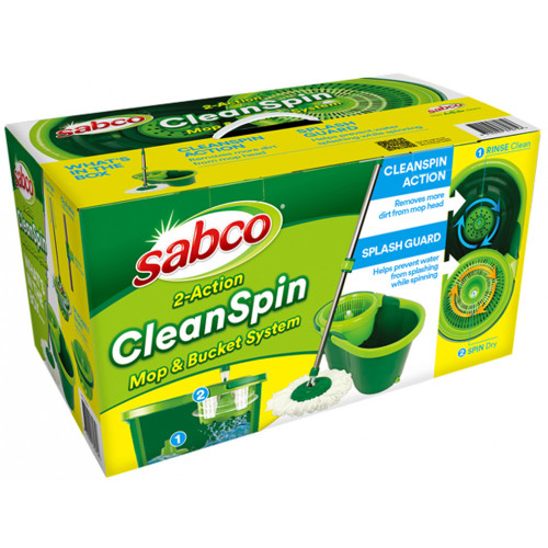 Sabco 2-Action CleanSpin Mop & Bucket System (Refill SAB37083)