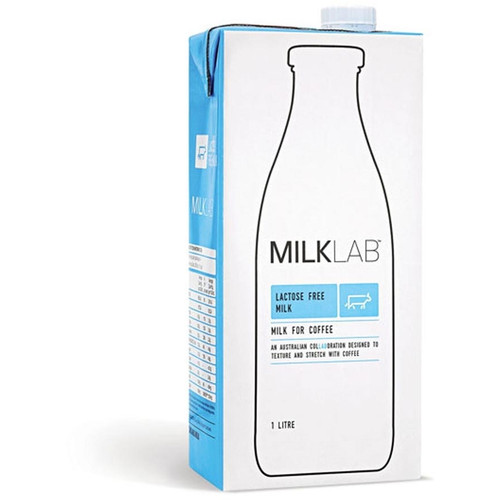 MilkLab Lactose Free Full Cream Milk 1L, Carton of 12