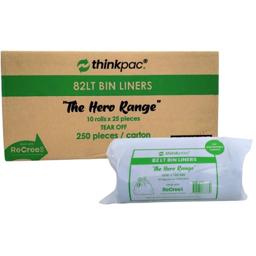 82L “The Hero” Range Bin Liner 25 On Roll