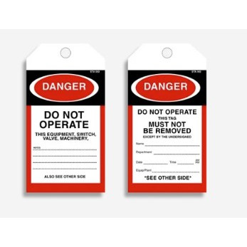 Danger Tags - Do Not Operate (2 Sided), Pack of 10