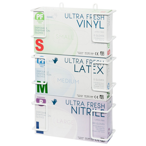 Glove Dispenser - 3 Tier White Each
